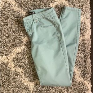 DesignLab teal skinny jeans